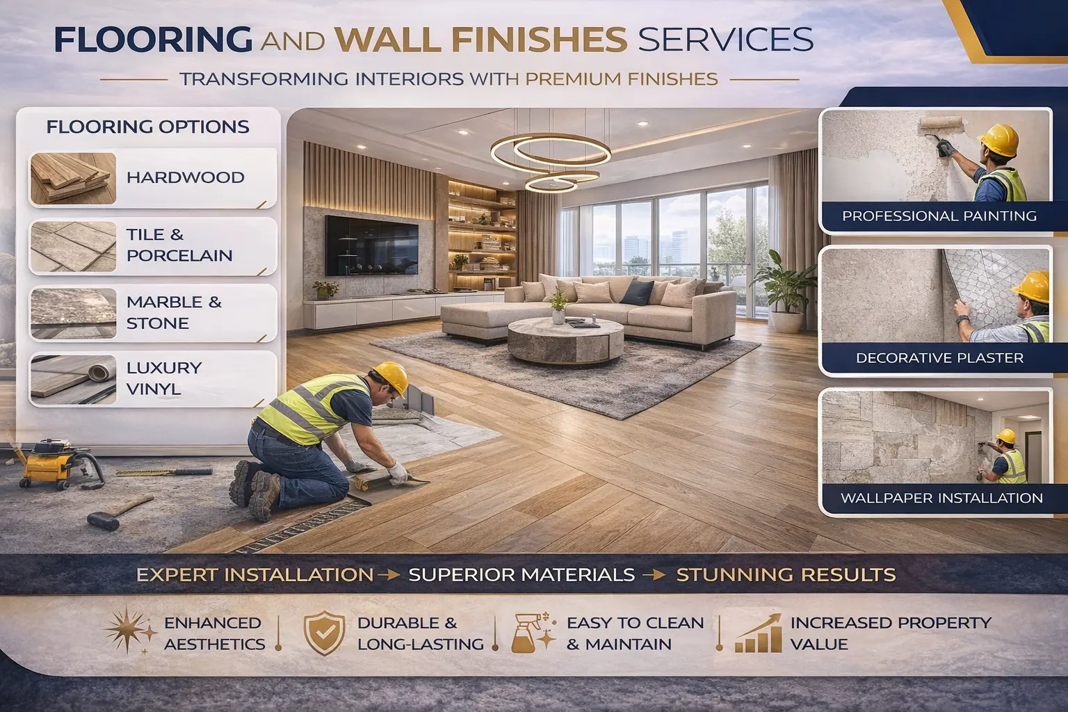 Flooring & Wall Finishes Services